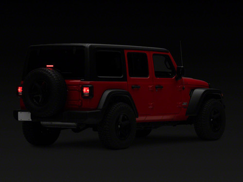 Raxiom J140396-JL - 18-23 Jeep Wrangler JL Axial Series Hyper Flash LED Third Brake Light- Smoked