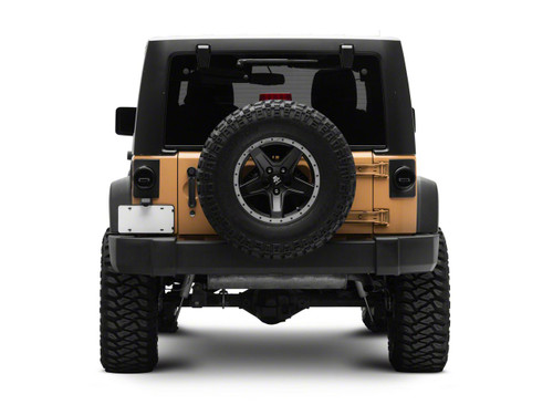 Raxiom J164240 - 07-18 Jeep Wrangler JK Axial Series Halo LED Tail Lights- Blk Housing (Clear Lens)