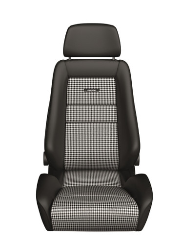 Recaro 088.00.0B25-01 - Classic LX Seat - Black Leather/Pepita Fabric