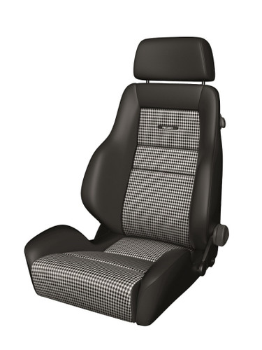 Recaro 089.00.0B25-01 - Classic LS Seat - Black Leather/Pepita Fabric