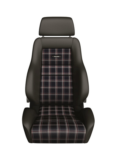 Recaro 089.00.0B28-01 - Classic LS Seat - Black Leather/Classic Checkered Fabric