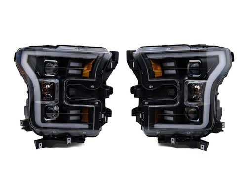 Raxiom T542837 - 15-17 Ford F-150 G3 Projector Headlights w/ LED Accent- Blk Housing (Clear Lens)