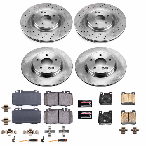 PowerStop KOE6586 - Power Stop 03-06 Mercedes-Benz CLK500 Front & Rear Autospecialty Brake Kit