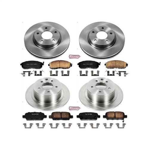 PowerStop KOE6960 - Power Stop 13-18 Nissan Sentra Front & Rear Autospecialty Brake Kit