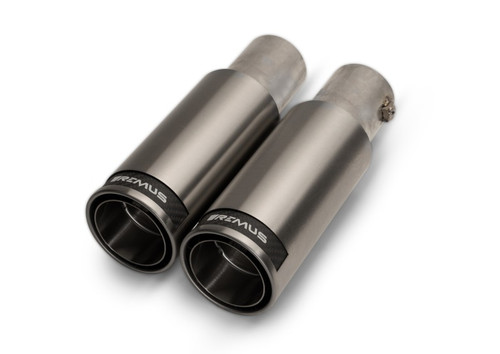 Remus 0008 84CR - 84mm Straight w/Carbon Insert Tail Pipe Set (Pair)