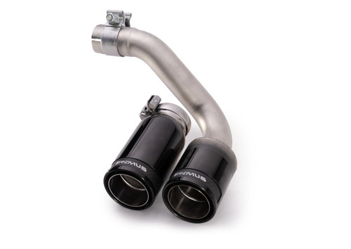 Remus 0025 83CBR - 2016 BMW 2 Series F22/F23 84mm Black Chrome Straight w/Carbon Insert Tail Pipe Set