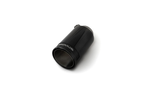Remus 0006 98CBR - Stainless Steel 98mm Black Chrome Straight w/Carbon Insert Tail Pipe (Single)