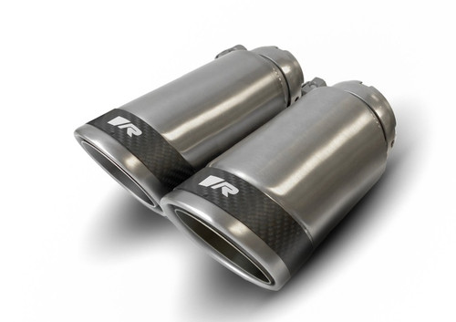 Remus 0026 83CSR - Stainless Steel 84mm Angled w/Carbon Ring Tail Pipe Set (Pair)