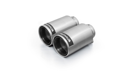 Remus 0026 98CR - Stainless Steel 98mm Polished w/Carbon Insert Tail Pipe Set (Pair)