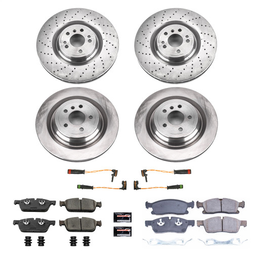 PowerStop KOE8354 - OE Stock Replacement Low-Dust Ceramic Brake Pad and Rotor Kit