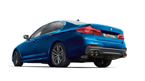 Remus 089017 1500 - 2017 BMW M550I xDrive G30 Sedan 4.4L (N63R) Axle Back Exhaust (Tail Pipes Req)
