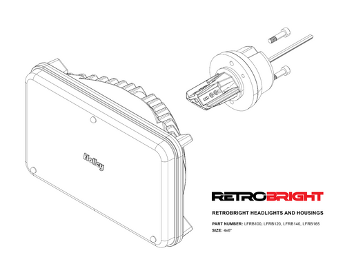 Retrobright LFRB120-1 - Holley  LED Forward Light -Classic White(3000K)-SUPERSEDES LFRB120