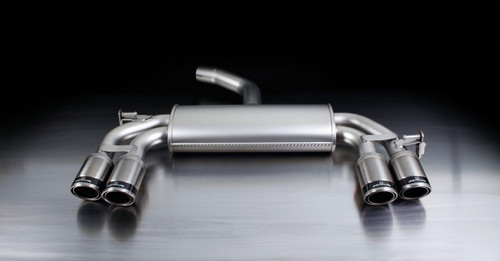 Remus 955108 1584CS - 2011 Volkswagen Golf VI 1.2L Cat Back Exhaust w/84mm Angled w/Carbon Ring Tail Pipe Set