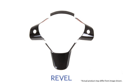 Revel 1TR4GT1AX01 - GT Dry Carbon Steering Wheel Insert Covers Tesla Model 3 - 3 Piece