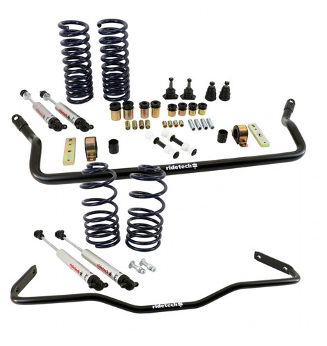 Ridetech 11245010 - Streetgrip Suspension System For 1968-1972 Chevelle Cutlass W/ Small Block Front And Rear Dual Rate Coil Springs Delrin Control Arm Bushings Ball Joints Front And Rear Sway Bar And HQ Shocks