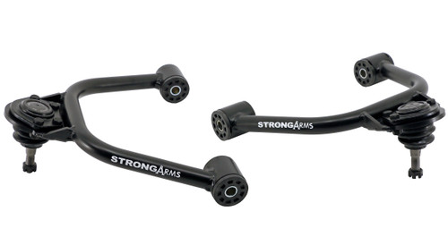 Ridetech 11383699 - Front Upper Strongarms For 1999-2006 Silverado / Sierra 1500 2WD 2007 Classic Pair Of Tubular Control Arms W/ Ball Joints And Delrin Bushings Powder Coated Satin Black