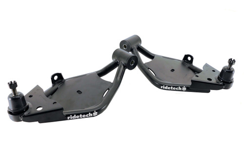 Ridetech 12061499 - Front Lower Strongarms For 1961-1969 Lincoln For Use W/ Coolride Air Springs Pair Of Tubular Control Arms W/ Ball Joints And Bushings Powder Coated Satin Black