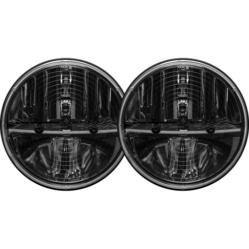Rigid 55008 - 7 Inch Round Headlight Heated Non Jk Pair