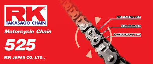 RK Chain 525-100 - RK-M L - Natural