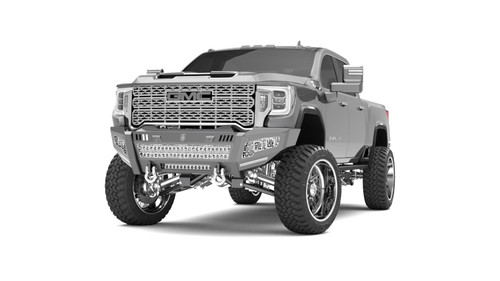 Road Armor 2202DF-B0-P2-MD-BH - 20-22 GMC 2500 iD Front Bumper / Shackles / X2 Cube / Mesh iD Pattern / HDWR Kit