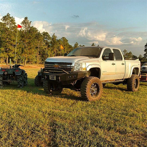 Road Armor 38204B - 11-14 Chevy 2500 Stealth Front Winch Bumper w/Pre-Runner Guard - Tex Blk