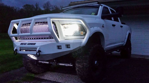 Road Armor 408R2B-NW - 10-18 Ram 2500 Stealth Front Bumper w/Titan II Guard - Tex Blk