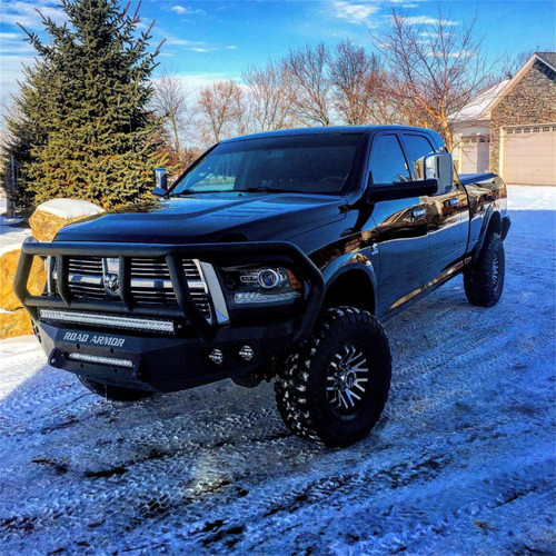 Road Armor 408R2B-NW - 10-18 Ram 2500 Stealth Front Bumper w/Titan II Guard - Tex Blk