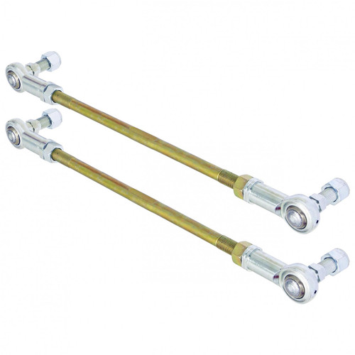 RockJock CE-99002RD2 - Antirock End Links 14 Inch Rods Includes RH/LH Heim Joints Hardware Pair  4x4