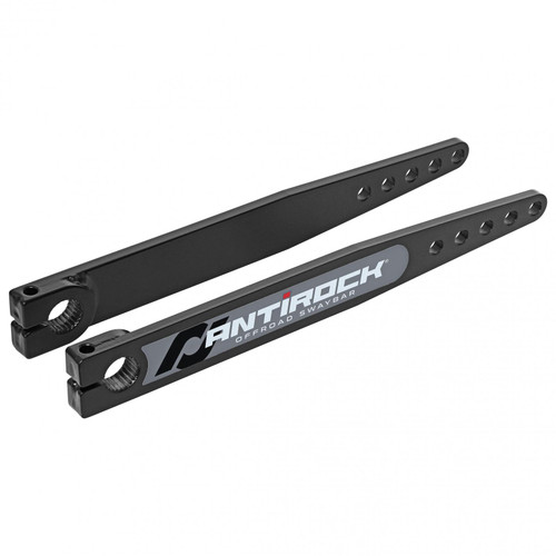 RockJock RJ-202007-101 - Antirock Fabricated Steel Sway Bar Arms 17 Inch Long OAL 15.195 Inch C-C 5 Holes Includes Stickers Pair  4x4