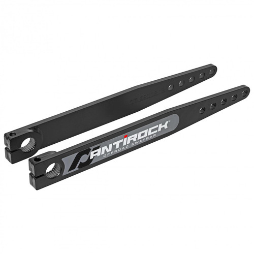 RockJock RJ-202007-103 - Antirock Fabricated Steel Sway Bar Arms 97-06 Wrangler TJ and LJ Unlimited/XJ/MJ 18 Inch Long OAL 16.195 Inch C-C 5 Holes Includes Stickers Pair  4x4