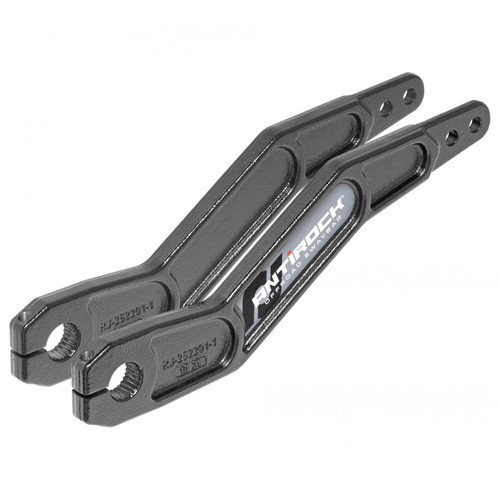 RockJock RJ-252201-101 - Antirock Forged Chromoly Sway Bar Arms 16.2 Inch Long x 25 Spline Vertically Offset Incl. Stickers Pair  4X4