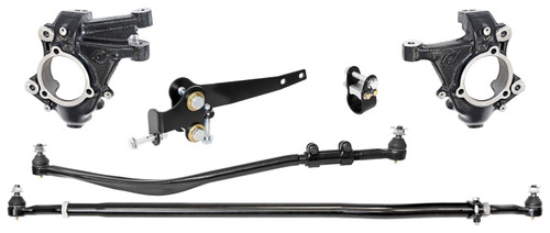 RockJock RJ-440001-101 - Currectlync JL/JT High Steer Kit for Stabilizer Shock Incl Knuckles Drag Link Tie Rod Trac Bar Reloc/Shock Mount Axle Shock Tie Rod Clamp