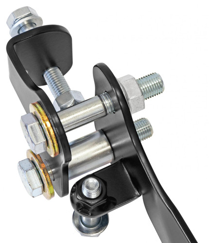 RockJock RJ-441110-101 - Currectlync JL/JT High Steer Front Trac Bar Relocation and Steering Stabilizer Shock Mount Axle Bracket