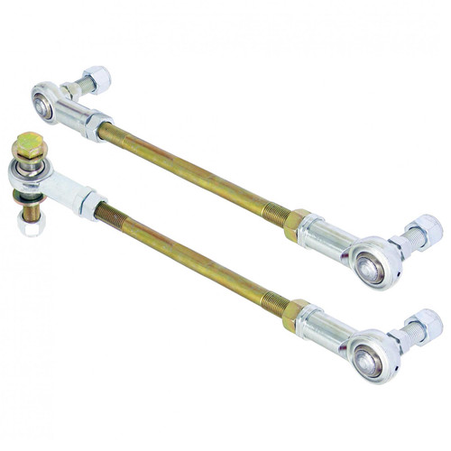 RockJock RJ-253101-101 - Adjustable Sway Bar End Link Kit for JL/JT Front (10 1/2 Inch Long Rods w/ heim joints and Jam Nuts pair)  4X4