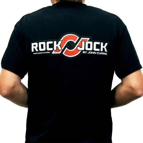 RockJock RJ-711004-XXL - T-Shirt; w/Patch Logo On Front And Large Logo On Back; Black; XXL;