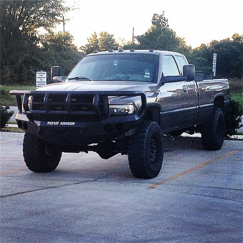Road Armor 47012B - 97-01 Dodge 1500 Stealth Front Winch Bumper w/Titan II Guard - Tex Blk