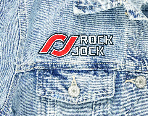RockJock RJ-714000-XL - Jean Jacket; w/Embroidered Logos Front And Back; Blue; Womens XL;