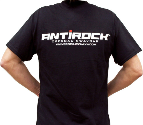 RockJock RJ-711005-M - T-Shirt; w/Antirock Logos Front And Back; Black; Medium;