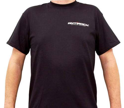 RockJock RJ-711005-M - T-Shirt; w/Antirock Logos Front And Back; Black; Medium;