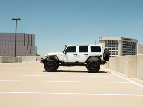 Road Armor 5072R1B-TC - 07-18 Jeep Wrangler JK Stealth Rear Bumper Mid Width w/Tire Carrier Assembly - Tex Blk