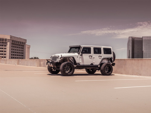 Road Armor 5072F3B - 07-18 Jeep Wrangler JK Stealth Front Winch Bumper w/Bar Guard Mid Width - Tex Blk