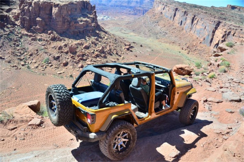 Road Armor 508R0B-TC - 07-17 Jeep Wrangler JK Stealth Rear Non-Winch Bumper w/Tire Carrier - Tex Blk