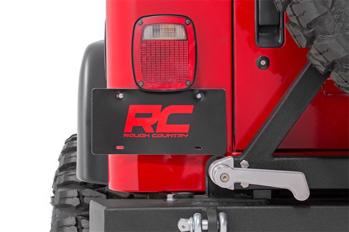 Rough Country 10510 - License Plate Adapter - Jeep Wrangler TJ (97-06)/Wrangler Unlimited (04-06)
