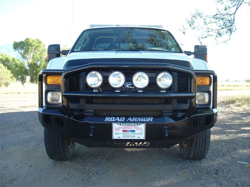 Road Armor 60805B - 08-10 Ford F-250 Stealth Front Winch Bumper w/Lonestar Guard - Tex Blk