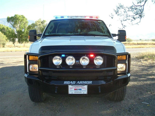 Road Armor 60805B - 08-10 Ford F-250 Stealth Front Winch Bumper w/Lonestar Guard - Tex Blk