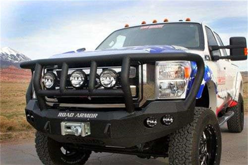 Road Armor 61102B - 11-16 Ford F-250 Stealth Front Winch Bumper w/Titan II Standard Flare - Tex Blk