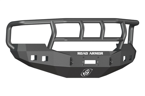 Road Armor 605R2B - 05-07 Ford F-250 Stealth Front Winch Bumper w/Titan II Guard Wide Flare - Tex Blk