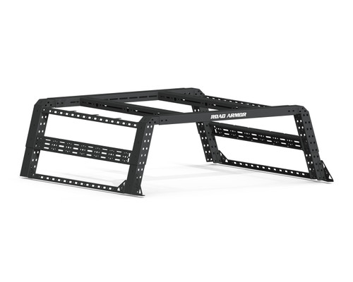 Road Armor 570BRS59B-OVLD - 05-20 Toyota Tacoma 5-1/2-6ft Bed TRECK Adj Bed Rack/Brackets/Strap/Rails - Tex Blk