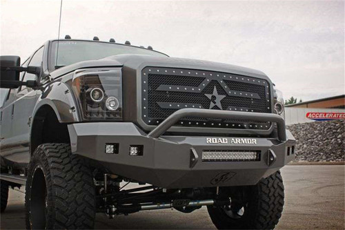 Road Armor 611R4B-NW - 11-16 Ford F-250 Stealth Front Bumper w/Pre-Runner Guard - Tex Blk