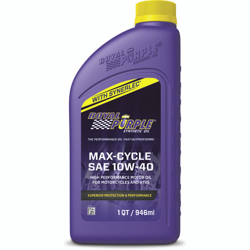 Royal Purple 06315 - Max-Cycle Synthetic 10W-40 Motorcycle Oil - 1 Quart